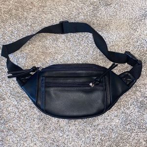 Like New Wild Fable Black Faux Leather Crossbody